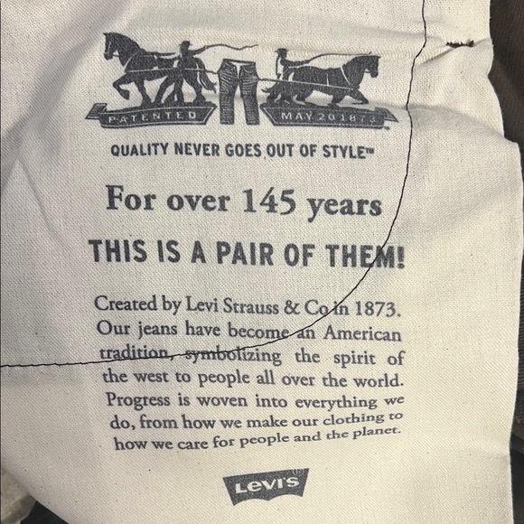 Levi's Dark Brown 512 Jeans - Picture 4 of 4